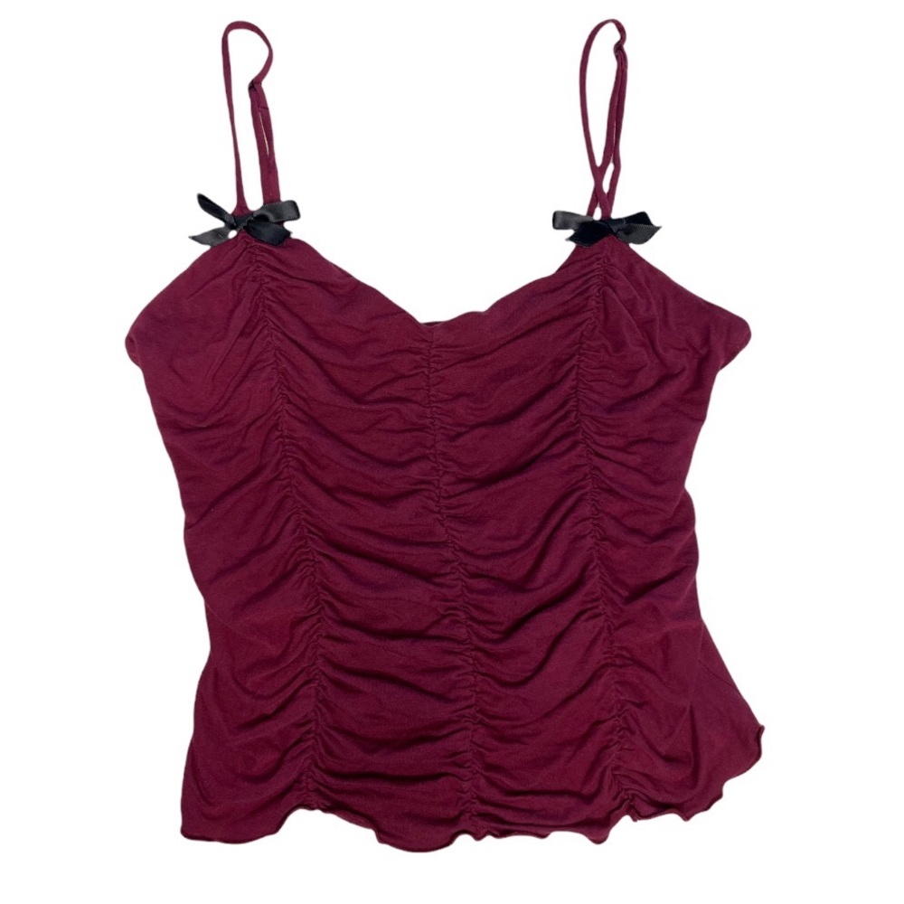 Vintage Betsey Johnson Ruched Cropped Cami - Picture 5 of 11